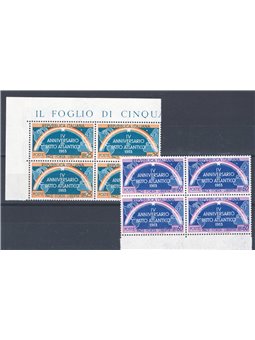 Italia 1953 Patto Atlantico serie n° 723/24 in quartina Cat. € 75 (**)