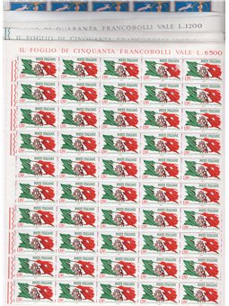 Italy 1965 Complete year in sheets No. 990/1011 Cat. €250 (**)