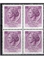 Italy 1970 Autostrade S.P.A. cellophane packet containing a block of four 25 £ Siracusana stamps used as change for 100 £ (**)