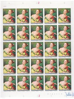 Italia 1972 Tiepolo saggio di tipo non adottato in foglio CEI n° PS 1972 (**)
