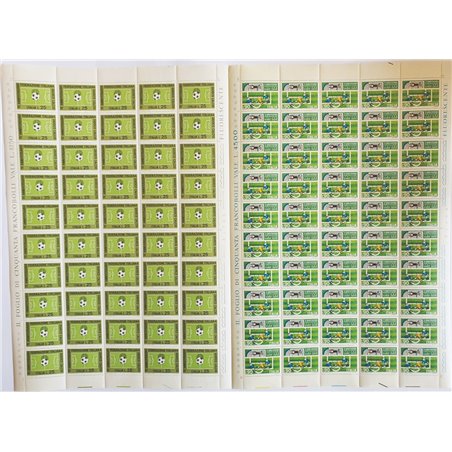 Italy 1973 75th Anniversary of the FIGC in unfolded sheets series No. 1212/13 (**)