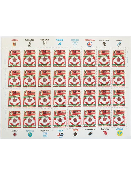 Italy 1988 Milan Champions: sheet no. 1836 Cat. €34 (**)