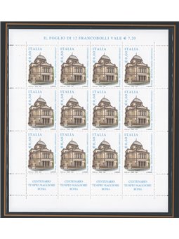 Italia 2004 Folder ufficiale delle Poste dell'Inaugurazione del tempio Maggiore di Roma (2 minifogli) (**)