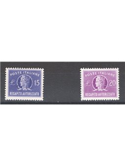 Italy 1949/52 Authorised Delivery ‘Italia Turrita’ small format series no. 10/11. Cat. € 110 (**)