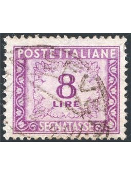Italia 1956 Segnatasse 8 £ lilla con filigrana stelle n° 112 Cat. € 250 (U)