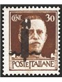 1944 RSI Imperiale 30 c. bruno con soprast. tipo "l" in nero n° 492A Cat. € 250 (**)