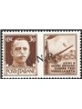 1944 RSI War Propaganda 30 c. brown with G.N.R. overprint from Verona 2nd type slanted from bottom to top no. 18bb. Signed ED. C