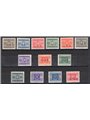 1944 RSI Segnatasse soprast. G.N.R. di Verona serie n° 47/59. Varie firme Cert. CiBaFil Cat. € 1.600 (*)