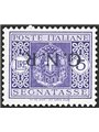 1944 RSI Postage due 5 £ violet with G.N.R. Verona overprint no. 57a. Signed AD Raybaudi Biondi Cert. Apicella Cert. Apicella Ca