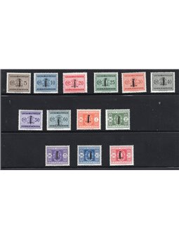 1944 RSI Segnatasse soprast. n° 60/72. Firm. Chia Cert. CiBaFil Cat. € 1.150 (**)