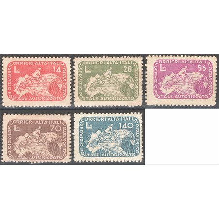 1945 Lieutenantship Coralit Cyclist series no. 8/12 Cert. CiBaFil Cat. € 320 (**)