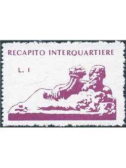 1943 Lieutenantship German Occupation of Naples Rec. Clear inter-district decal