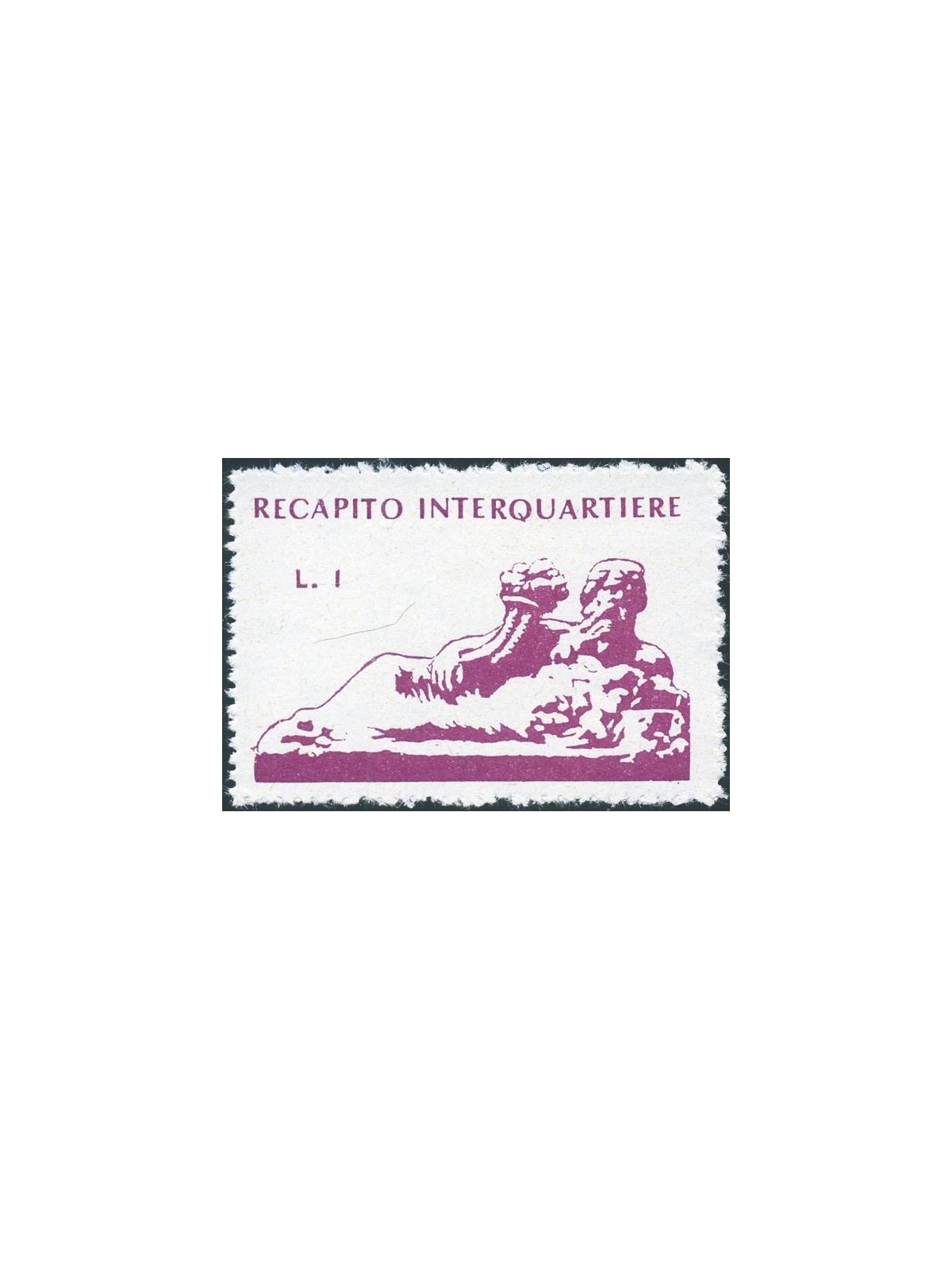 1943 Lieutenantship German Occupation of Naples Rec. Clear inter-district decal