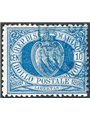 San Marino 1888 Coat of Arms 10 c. light blue no. 3A. Bolaffi stamp certified by CiBaFil Cat. €500 (U)