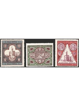 San Marino 1894 Government Palace fairly well centred series No. 23/25 CiBaFil Certificate Cat. € 880 (**)
