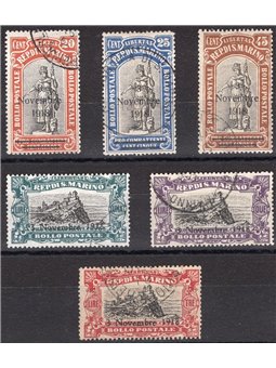 San Marino 1918 Pro Combattenti series nos. 63/68 Cat. €85 (U)