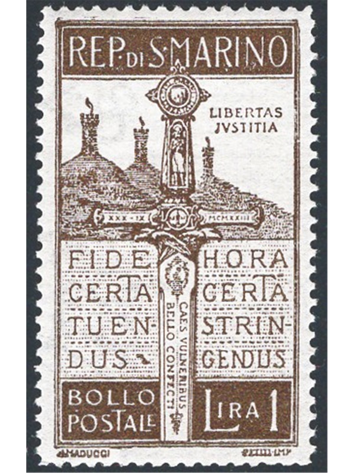 San Marino 1923 Pro Volontari No. 97 Cat. €100 (**)
