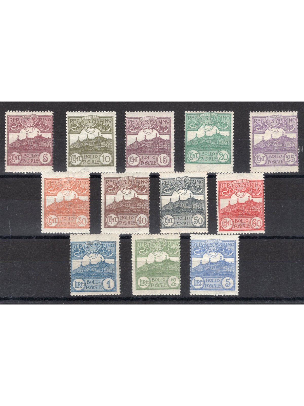 San Marino 1925 Scenery series No. 107/18 Cat. €200 (**)