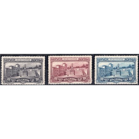 San Marino 1927 Ara dei volontari serie n° 134/36 Cat. € 112 (**) 