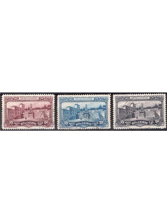 San Marino 1927 Ara dei volontari serie n° 134/36 Cat. € 45 (U) 