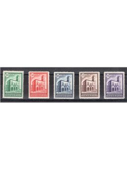 San Marino 1932 Palazzetto delle poste serie n° 159/63 Cert. Apicella Cat. € 1.750 (**)