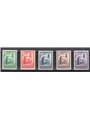 San Marino 1932 Post Office Building series no. 159/63 Apicella certificate catalogue price €1,750 (**)