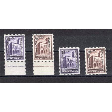 San Marino 1933 Convegno Filatelico serie n° 176/79. Firm. Bolaffi Cert. CiBaFil Cat. € 1.625 (**)
