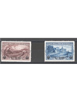 San Marino 1936 St Francis overprint series no. 208/09 catalogue price €112 (**)