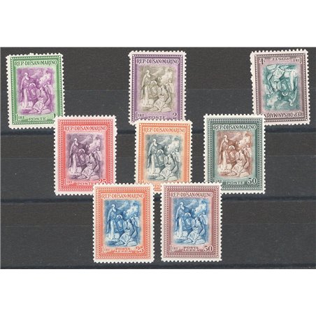 San Marino 1947 Alberoniana series no. 312/17 + P.A. 73/74 Cat. €60 (**)