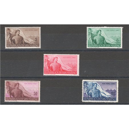 San Marino 1948 Lavoratori serie n° 336/40 Cat. € 160 (**)