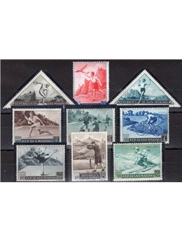 San Marino 1953 Propaganda sportiva I serie n° 391/98 + P.A. 111 Cat. € 140 (**) 