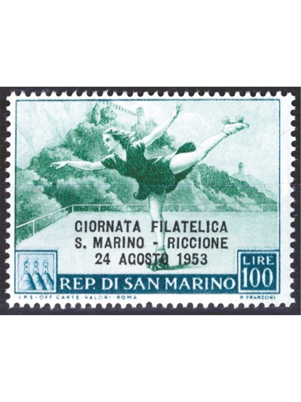 San Marino 1953 V Giornata Filatelica n° 399 Cat. € 40 (**) 