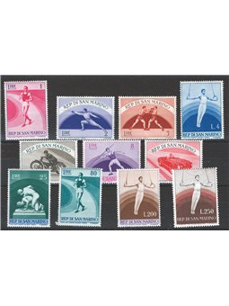 San Marino 1954/55 Sport II serie serie n° 409/19 Cat. € 100 (**)