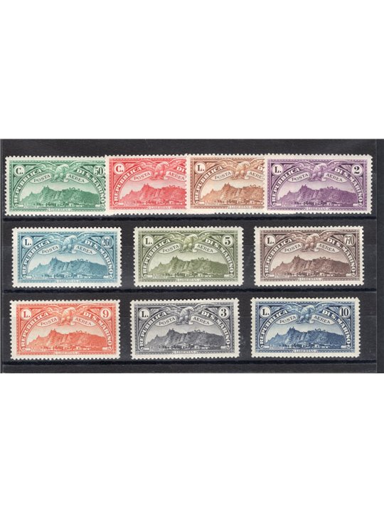 San Marino 1931 P.A. Vedute serie n° 1/10 Cert. ED Cat. € 800 (*)