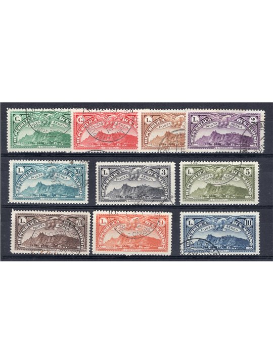 San Marino 1931 P.A. Views series no. 1/10 Carraro certificate Cat. € 1,000 (U)