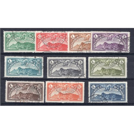 San Marino 1931 P.A. Vedute serie n° 1/10 Cert. Carraro Cat. € 1.000 (U)