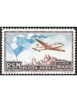San Marino 1951 P.A. Bandiera 1.000 £ n° 99 Cert. CiBaFil Cert. Sv.Ol Cat. € 850 (**)