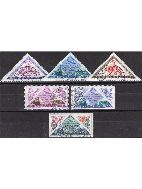San Marino 1952 P.A. Fiori serie n° 103/08 Cat. € 50 (U)