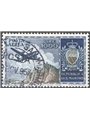 San Marino 1954 P.A. Veduta e stemma 1.000 £ azzurro e oliva n° 112 Cat. € 125 (U)