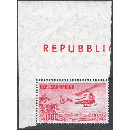 San Marino 1961 P.A. Helicopter 1,000 £ no. 138 Cat. €70 (**)