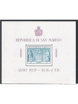 San Marino 1937 BF Independence no. 1 Cat. €30 (**)
