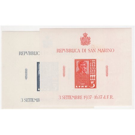 San Marino 1938 BF Lincoln in mini-sheets series no. 2/3 Cat. €45 (** )