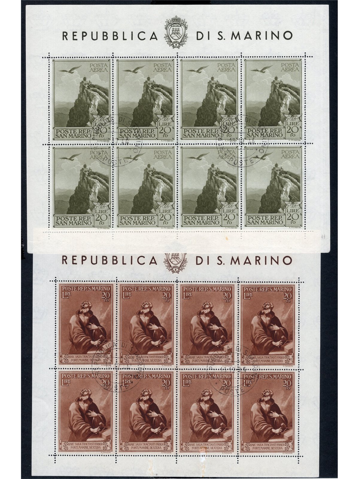 San Marino 1944 BF Case popolari serie n° 4/5 Cat. € 400 (U)