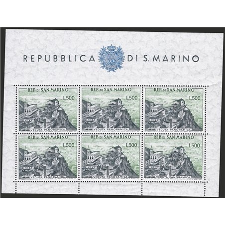 San Marino 1958 BF Panorama 500 £ n° 18 Cert. Biondi Cat. € 1.375 (**)