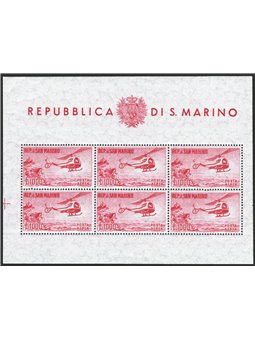 San Marino 1961 BF Elicottero 1.000 £ carminio n° 22 Cat. € 462 (**)