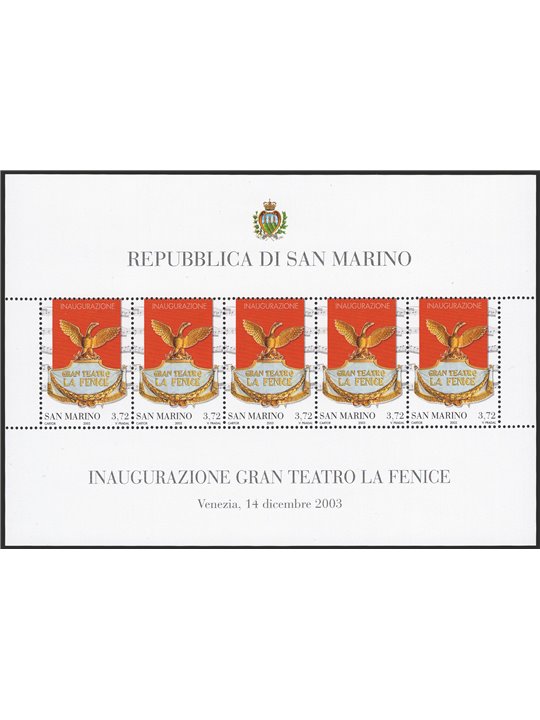 San Marino 2003 BF La Fenice n° 73 Cat. € 320 (**)
