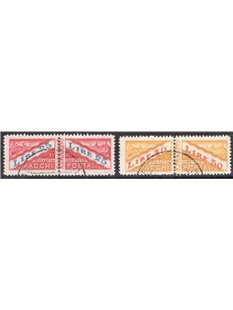 San Marino 1946 Pacchi postali cifra e veduta 25 £ + 50 £ serie n° 31/32 Cat. € 125 (U)