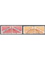 San Marino 1946 Postal parcels numeric mark and view 25 £ + 50 £ series no. 31/32 Cat. € 125 (U)