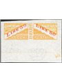 San Marino 1946 Postal parcels numeric and scenic 50 £ yellow and red imperforated No. 32a Raybaudi Cert. Cat. € 1,500 (**)