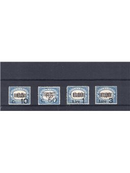 San Marino 1940 Tax stamp from 1939 with new denominations overprinted series no. 60/63 with excellent centring CiBaFil Cert. Ca